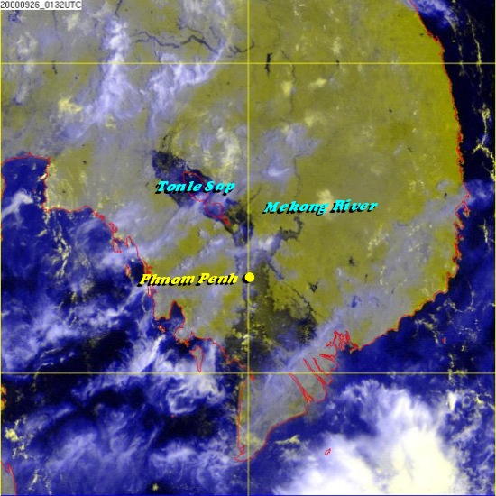 Disastrous floods sweeping across Southeast Asia (Image time - 9:30 a.m., 26 September 2000)
