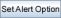 set alert option