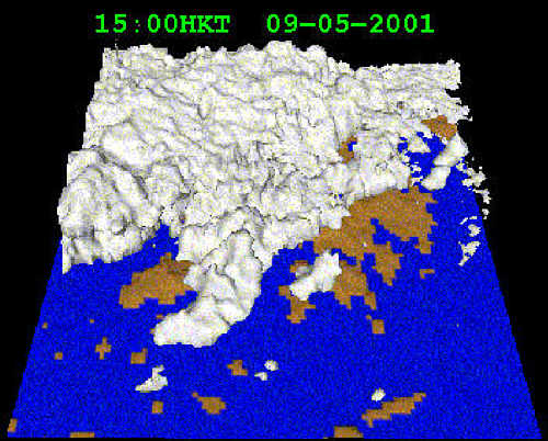 the radar image at 3 pm on May 9,2001
