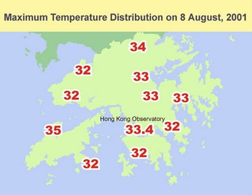 Maximum Temperature Distribution Map