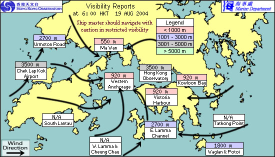 visibility report at 6:00 a.m. on 19 Aug 2004