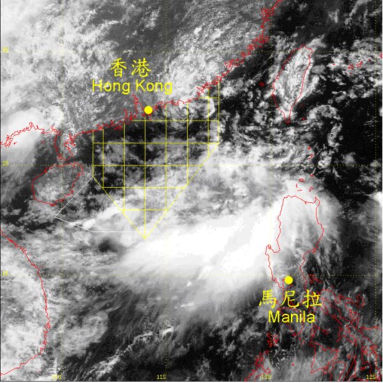 Visible satellite picture at noon 10 June 2005