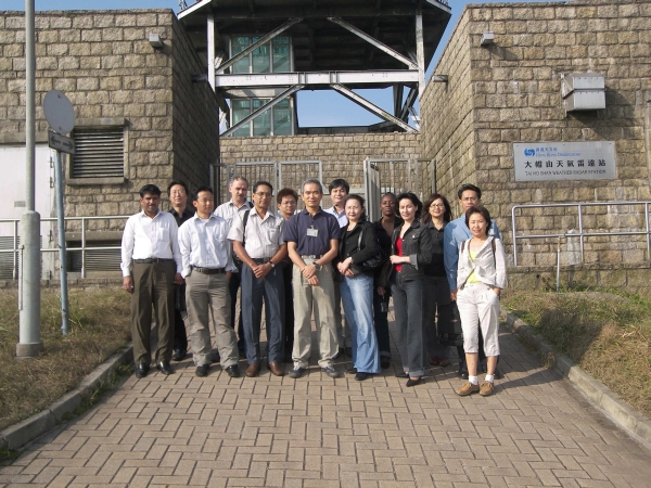 Figure 1  Participants of the training programme visiting the Tai Mo Shan Weather Radar Station