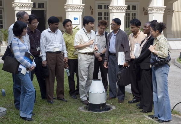 Figure 2  Participants being briefed on meteorological instruments
