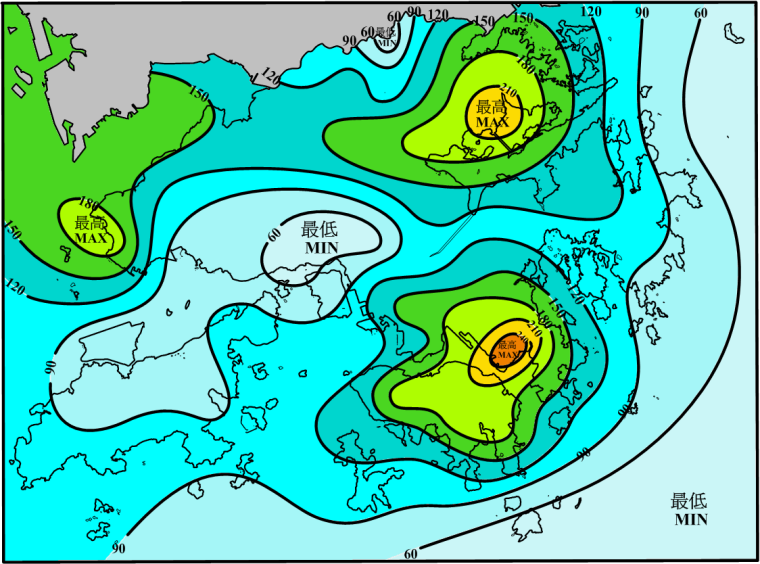 Rainfall Map For August 2012 (isohyets are in millimetres)