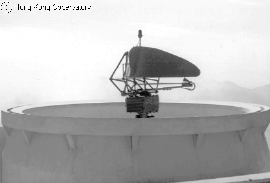 4.3-m diameter double-curvature antenna of the weather radar