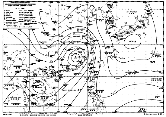 Fig.1	Weather Chart on 24 August 2000