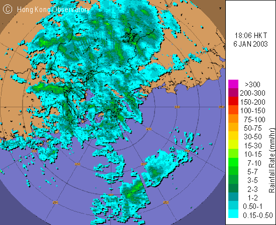 Winter Rain on 6 January 2003