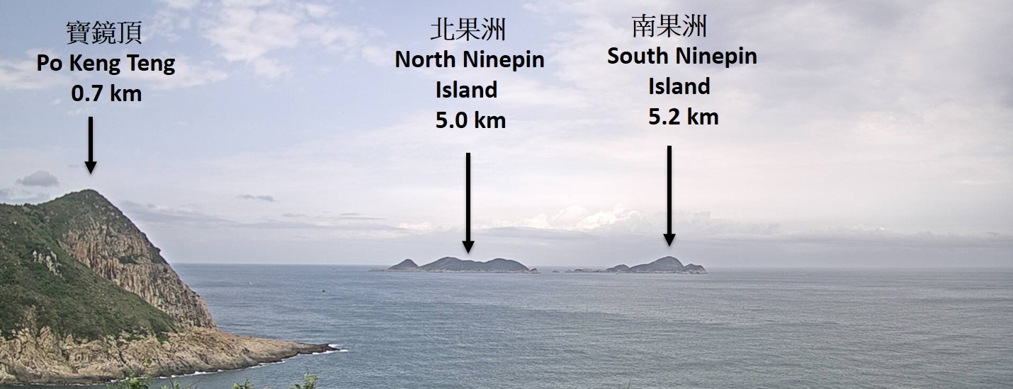 Landmarks to the east of Clear Water Bay