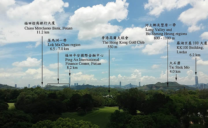 Landmarks to the northwest of Elegantia College in Sheung Shui