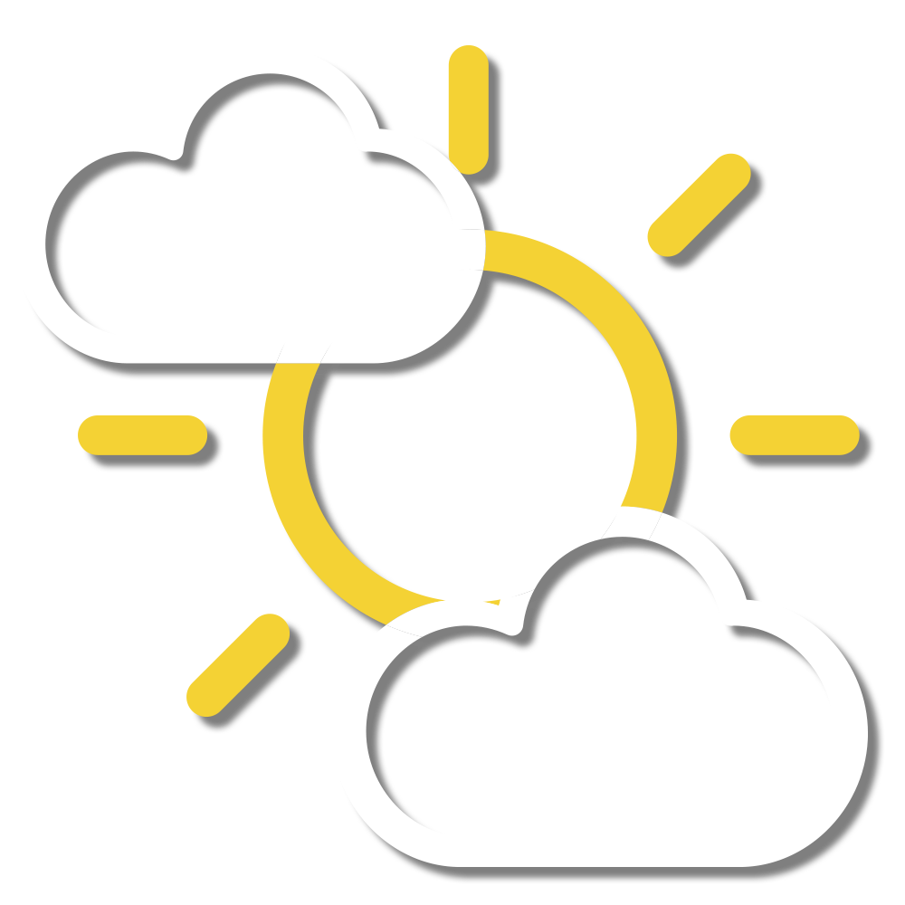 Mainly cloudy. Bright periods during the day.