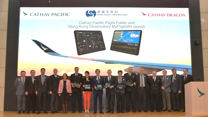 The Observatory and Cathay Pacific and Cathay Dragon celebrated flights going completely paperless