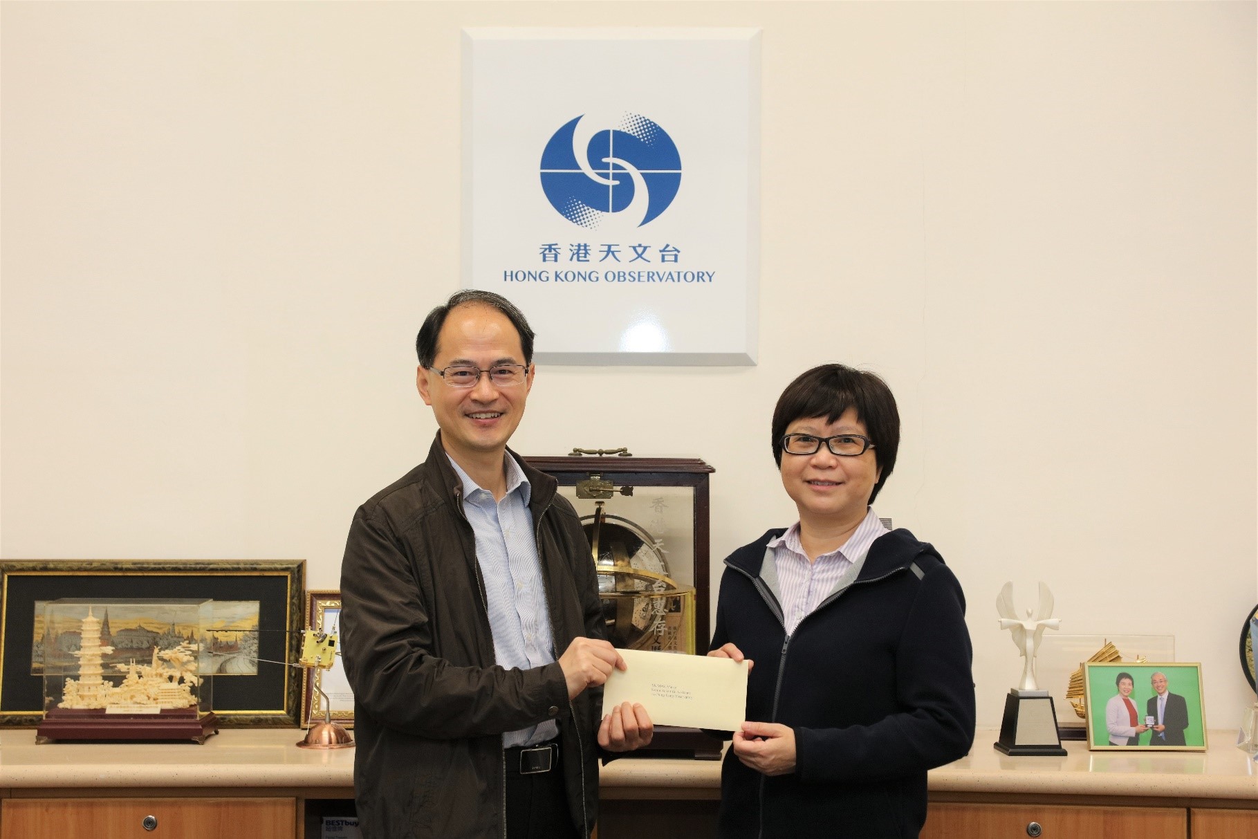 Ms Mak Man-yi (right) was promoted to Chief Scientific Assistant