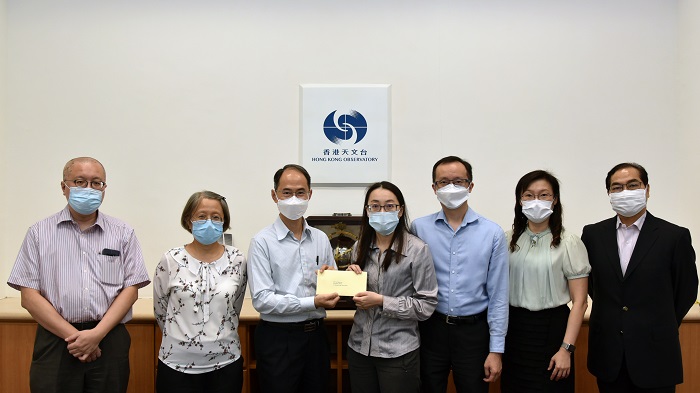 Ms Tse Shuk-mei (middle) was promoted to Senior Scientific Officer