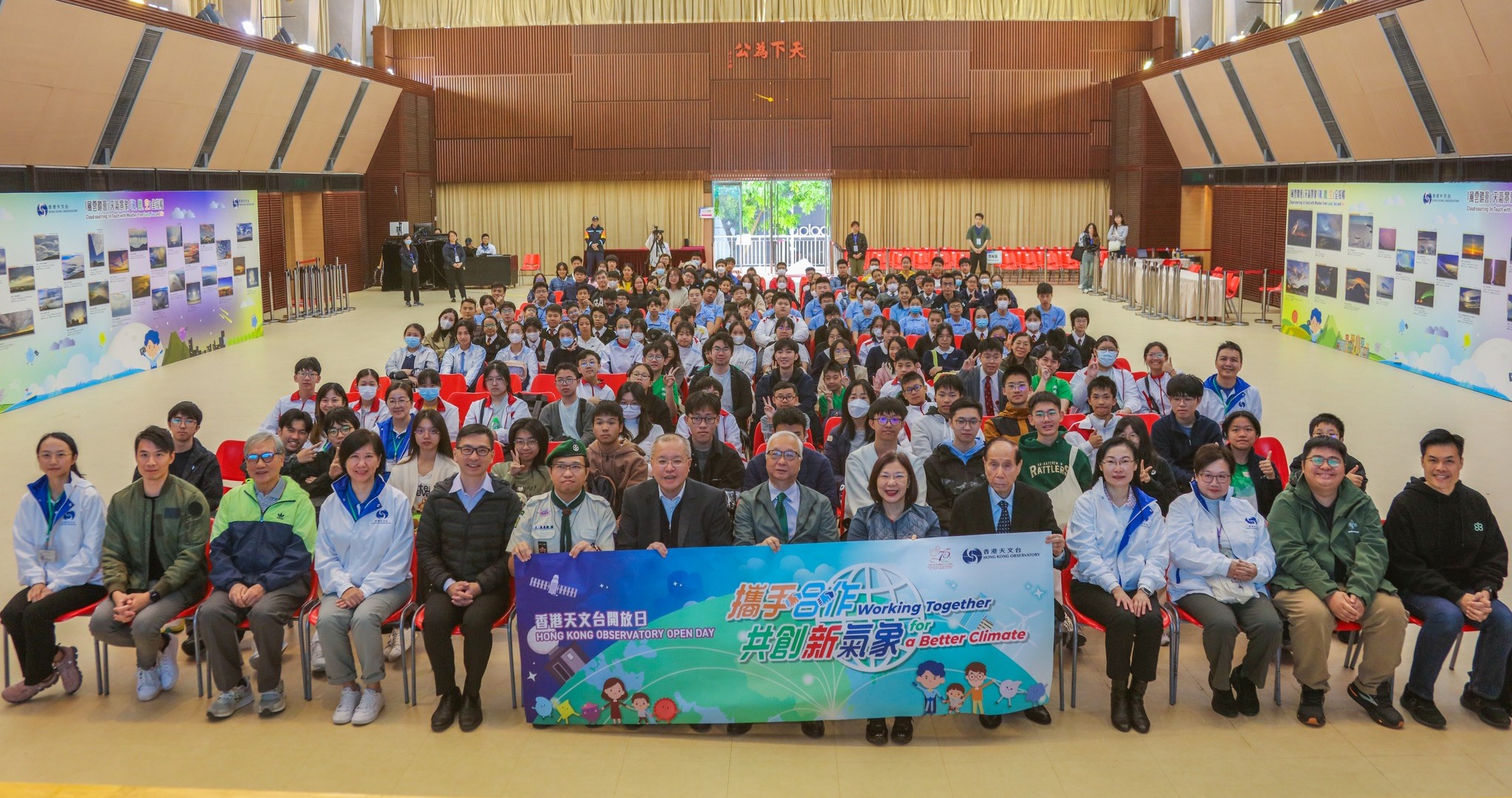 Teachers and students from Co-WIN participating in the Open Days Opening Ceremony and a talk on climate change.