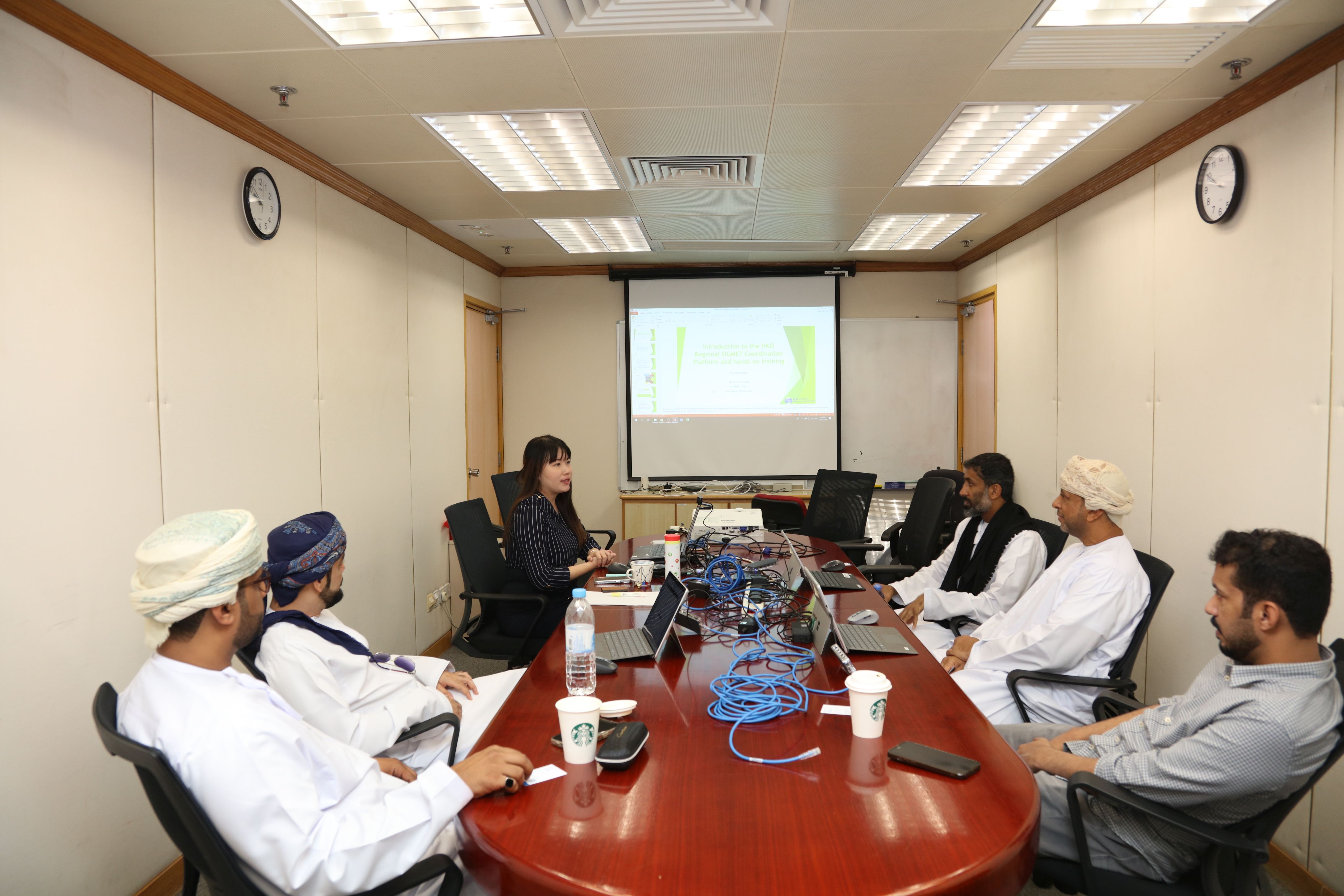 Observatory colleagues provided training to the delegation.