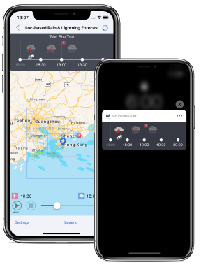Location-based rain and lightning forecast by using AI technology