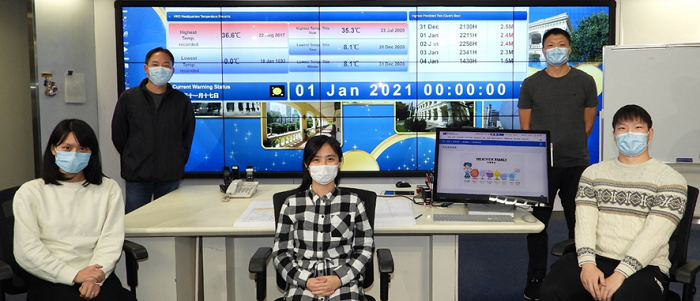 2021年的一刻在天氣預測總部合照