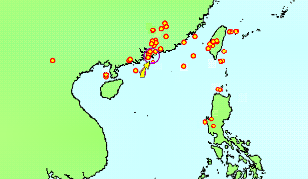 本地有感地震位置圖