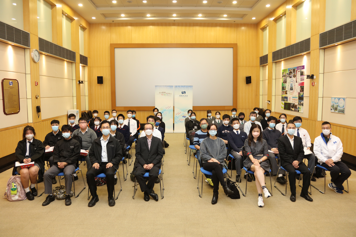 Group photo of the judging panel and the participating school teams