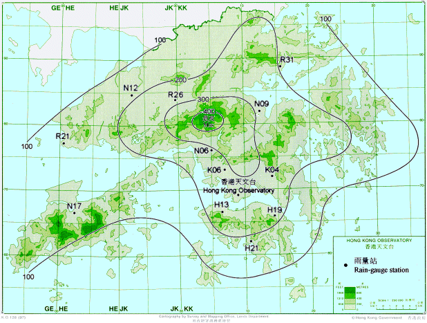 雨量分布图