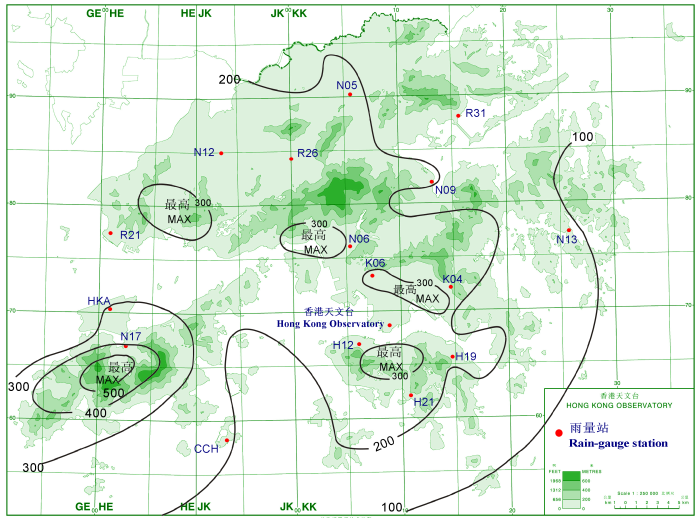 雨量分布图