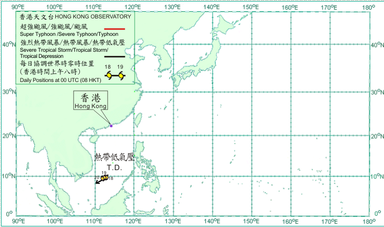 二零一二年二月的热带气旋路径图