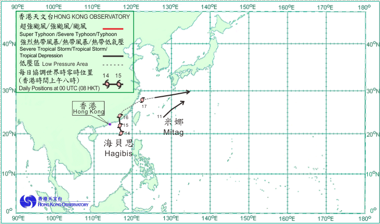 二零一四年六月的热带气旋路径图