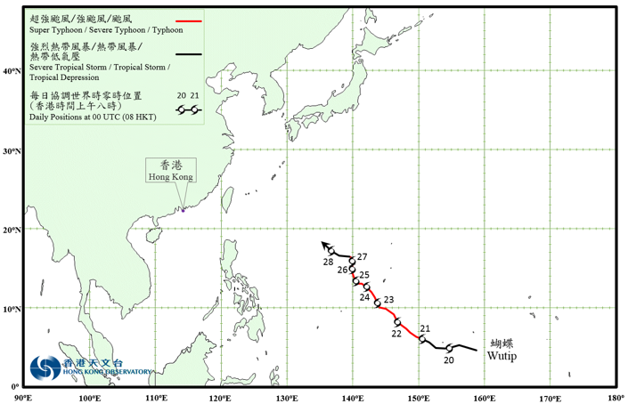 Provisional Tropical Cyclone Track in February 2019