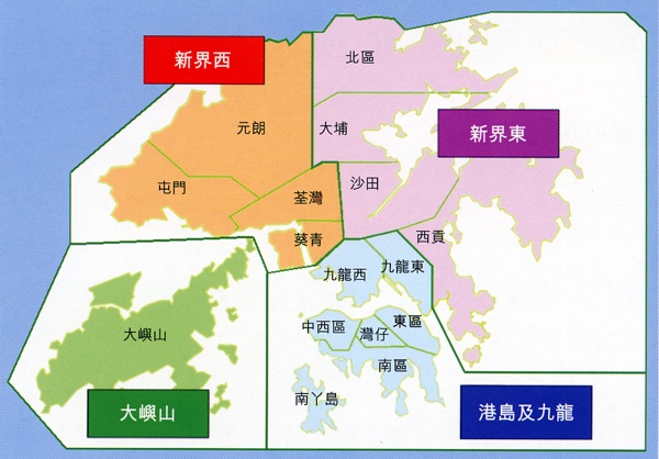 區域的劃分