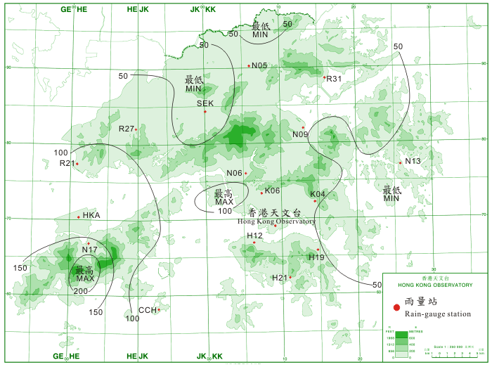 Rainfall distribution on 29 August - 3 September 2010