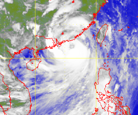颱風妮妲的衛星圖片