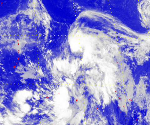 熱帶風暴康森的衛星圖片