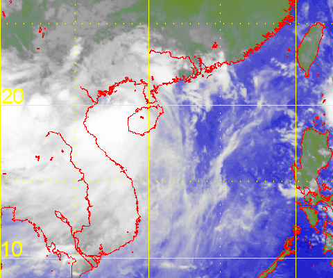 熱帶風暴電母的衛星圖片