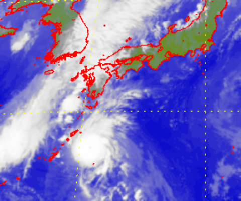 強颱風南川的衛星圖片