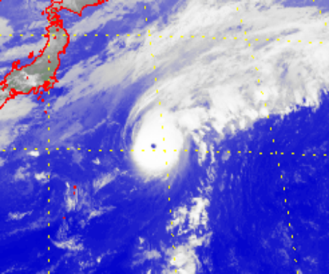 超強颱風桑達的衛星圖片