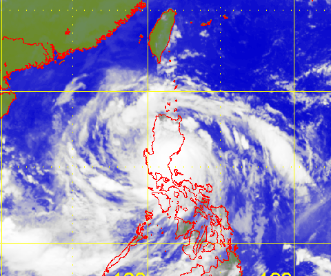 超強颱風莎莉嘉的衛星圖片