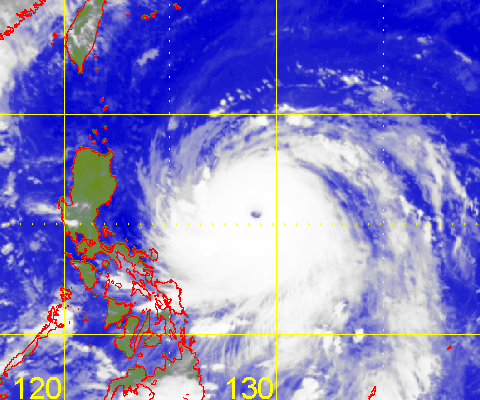 超強颱風海馬的衛星圖片