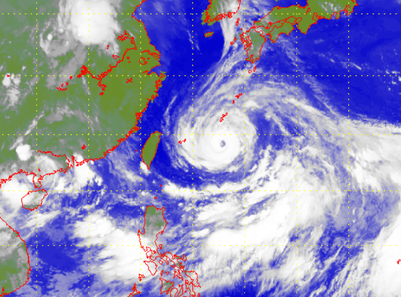 颱風煙花(2106)的衛星圖片