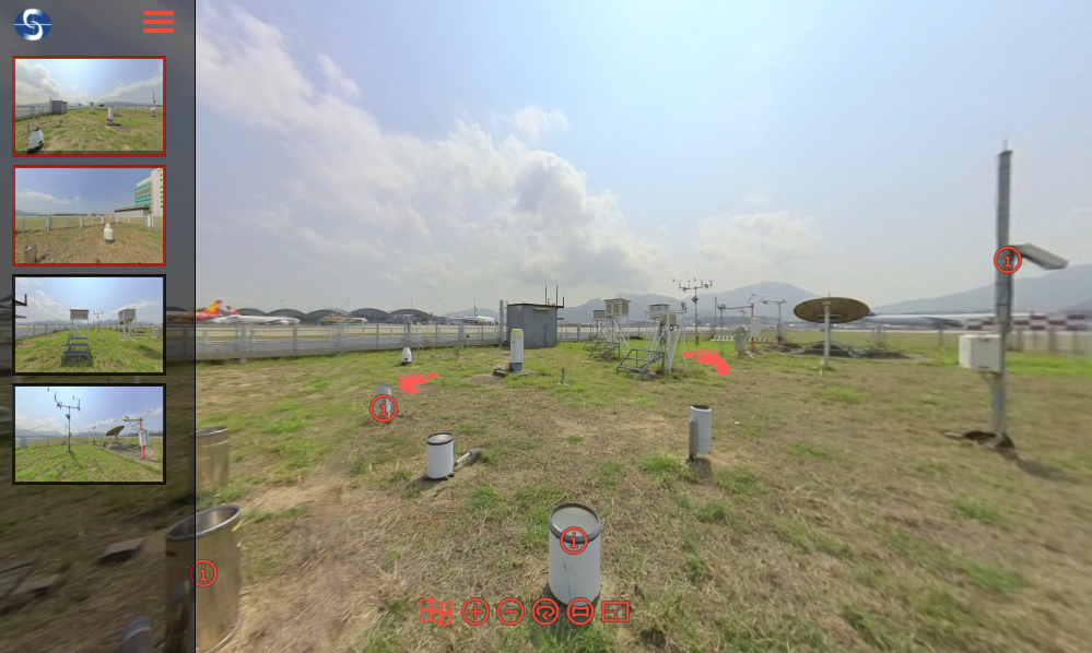 參觀機場氣象觀測坪和跑道氣象儀器
