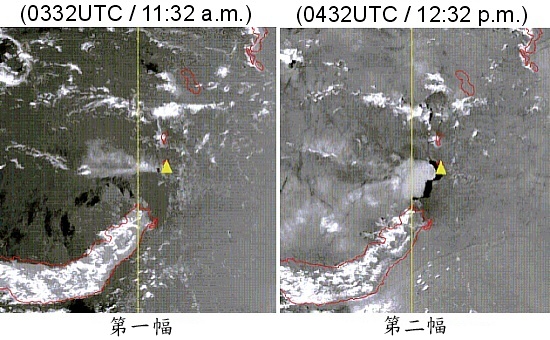 印尼Ruang火山爆发 (拍摄时间─2002年12月4日下午1时32分)
