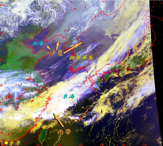 沙塵暴吹襲中國東北部 (拍攝時間─2002年4月8日下午1時14分)
