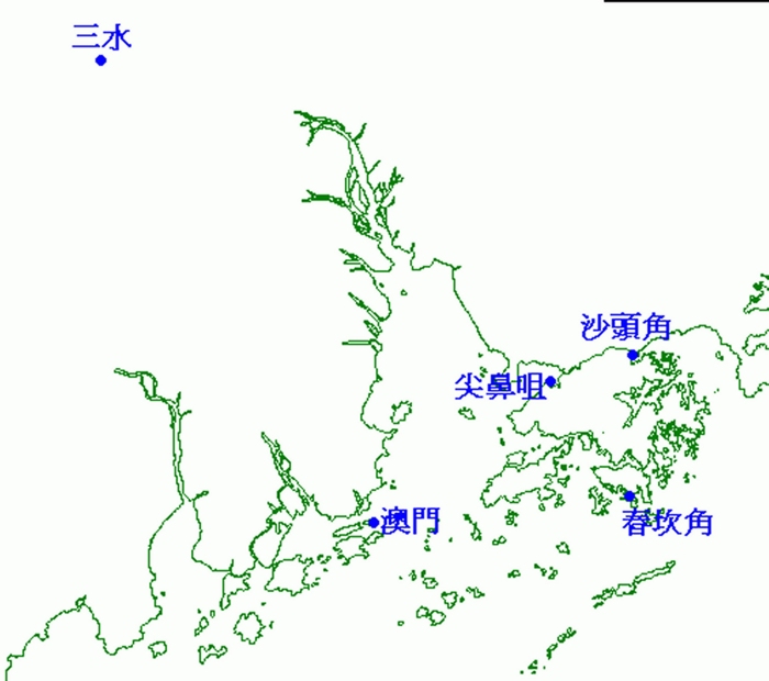 圖四: 閃電探測站位置