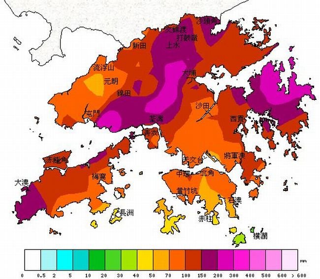 2011年5月22日雨量分布