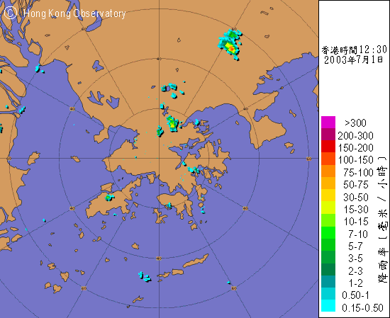 局部地區驟雨 2003年7月1日