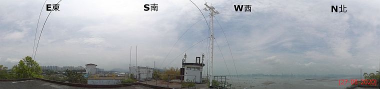 流浮山測風站的全景圖