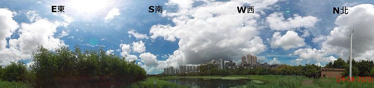 濕地公園測風站的全景圖